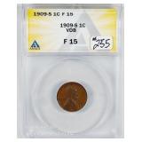 1909-S  VDB  Lincoln Cent   ANACS F-15  Key date