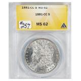1881-CC  Morgan Dollar   ANACS MS-62