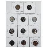 Group of 11  Jefferon Nickels  Proof 1960 - 1981-S
