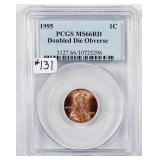 1995  Lincoln Cent   PCGS MS-66 Rd  Double Die Obv