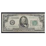 1934-C  $50  Federal Reserve Note  VF