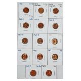 Group of 14  Lincoln Cents  1960 - 1969-S  BU