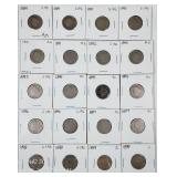 Group of 20  Liberty V Nickels  1889 - 1899  AG-G