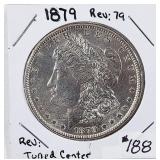 1879 Rev. 79  Morgan Dollar   AU  Rev toned center