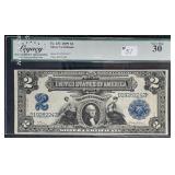 1899  $2 Silver Certificate  Legacy Grading VF-30