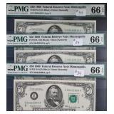 3 Consec. 1969  $50 FRN's  Minneapolis  PMG 66 EPQ
