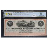 1870's  $5 Remainder  Helena, Montana  PCGS AU 55