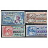 Series 666  $1 , 10, 25 & 50 Cents  MPC's