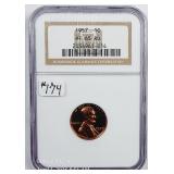 1957  LIncoln Cent   NGC PF-65 RD