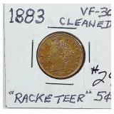 1883  'Racketeer'  Nickel   VF-30 cleaned