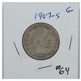 1907-S  Barber Quarter   G