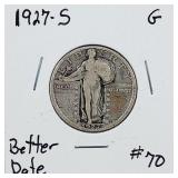 1927-S  Standing Liberty Quarter   G  Better date