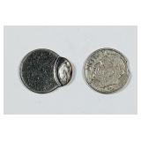 2 Roosevelt Dime errors  Off- center & 1964-D clip
