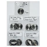 4  2020 P-D-S Jefferson Nickel   BU & PF sets