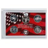 1999  US. Mint State Quarters Silver Proof set