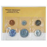 1964  US. Mint Proof set  Accient Hair Half Dollar