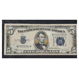 1934-C  $5 Silver Certidicate   VG