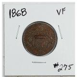 1868  Two Cent   VF