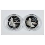 2  1993-S  James Madison Comm. Half Dollars  Proof
