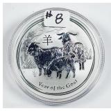 2015  $1 Australia  1 oz silver  Year of the Goat