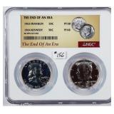 196 Franklin & 1964 Kennedy Half Dollars NGC PF-68