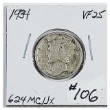 1934  Mercury Dime   VF-25