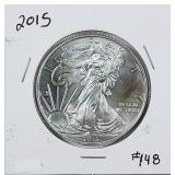 2015  $1 Silver Eagle   Spots