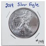 2019  $1 Silver Eagle   Spots