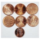 6.5 ounces  Copper rounds