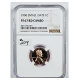 1960  Small date  Lincoln Cent  NGC PF-67 RD Cameo