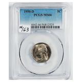 1950-D  Jefferson Nickel   PCGS MS-66