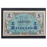 Series 100  Japan  Five Yen   MPC   XF+