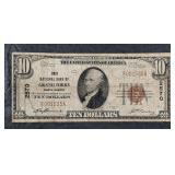 1929 $10 First National Bank of Grand Forks, ND  F