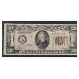 1934-A  $20  Federal Reserve Note   VF  "Hawaii"