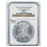 2012 (S)  $1 Silver Eagle   NGC MS-69