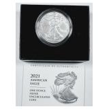 2021  $1 Silver Eagle   Uncirculated