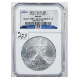 2010  $1 Silver Eagle   NGC MS-69 Early Release