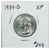 1954-D  Washington Quarter   XF