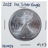 2022  $1 Silver Eagle   Spots