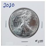 2020  $1 Silver Eagle   Spots