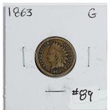 1863  Indian Head Cent   G