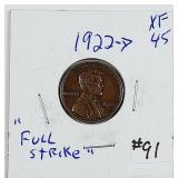 1922-D  Lincoln Cent   XF-45  "Full strike"