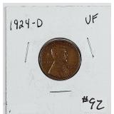 1924-D  Lincoln Cent   VF