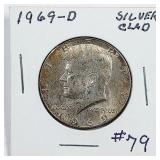 1969-D  Kennedy Half Dollar  40% silver