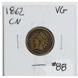 1862 CN  Indian Head Cent   VG