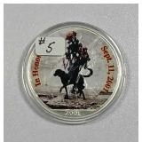 2001  $1  Silver Eagle   "Colorized"