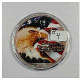 2001  $1  Silver Eagle   "Colorized"