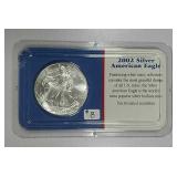 2002  $1  Silver Eagle  Unc.   "Littleton Holder"