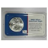 2003  $1  Silver Eagle  Unc.   "Littleton Holder"