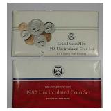 1987 & 1988  US. Mint  Uncirculated sets